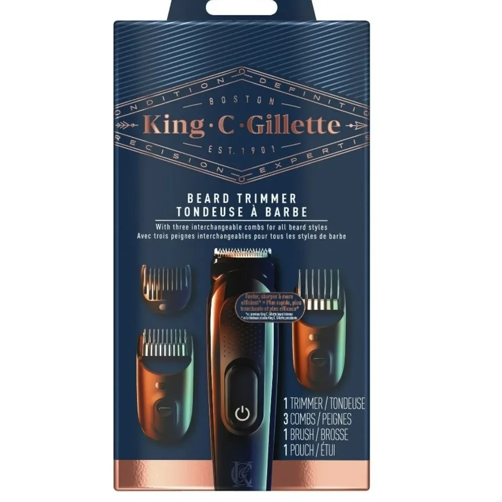 King‎ C Gilette Cordless Beard Trimmer w/Attachments
